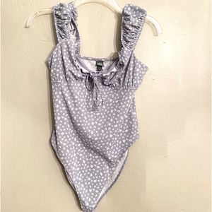 Wild fable, medium, women’s floral cotton bodysuit